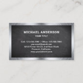 Black Chalkboard Logistics Truck Trailer Visitenkarte (Rückseite)