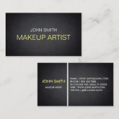 Black Chalkboard Makeup Artist Visitenkarte (Vorne/Hinten)