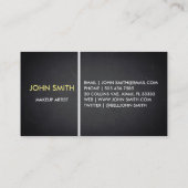 Black Chalkboard Makeup Artist Visitenkarte (Rückseite)