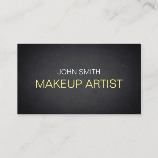 Black Chalkboard Makeup Artist Visitenkarte (Vorderseite)