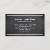 Black Chalkboard Moderne Drohnenfotografie Visitenkarte (Rückseite)