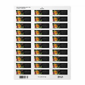 BLACK CHALKBOARD PINK YELLOW ORANGE FLORAL ADRESSE (Vorne)