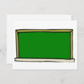 Black Chalkboard Postkarte (Vorne/Hinten)