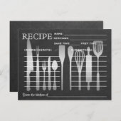 Black Chalkboard Retro Rezept Card Küche Tools Postkarte (Vorne/Hinten)