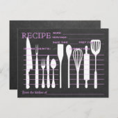 Black Chalkboard Retro Rezept Card Küche Tools Postkarte (Vorne/Hinten)