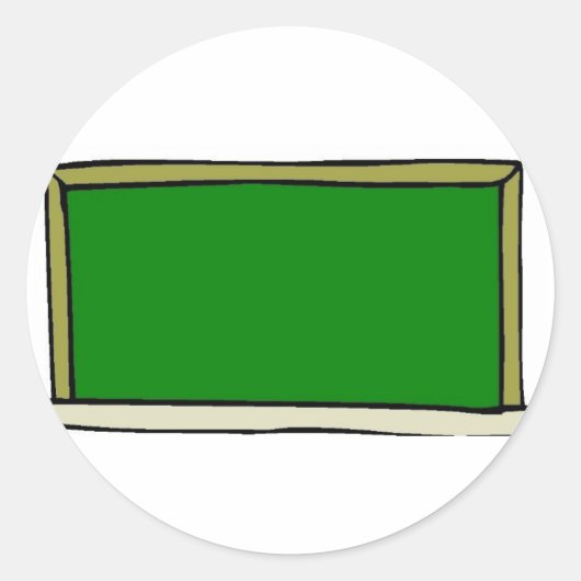 Black Chalkboard Runder Aufkleber (Vorderseite)