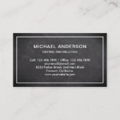 Black Chalkboard Scuba Diving Instructor Visitenkarte (Rückseite)