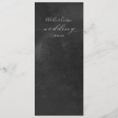 Black Chalkboard Silver Extravagant Curry Calligra Menükarte (Rückseite)