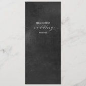 Black Chalkboard Silver Extravagante Kalligraphies Menükarte (Rückseite)