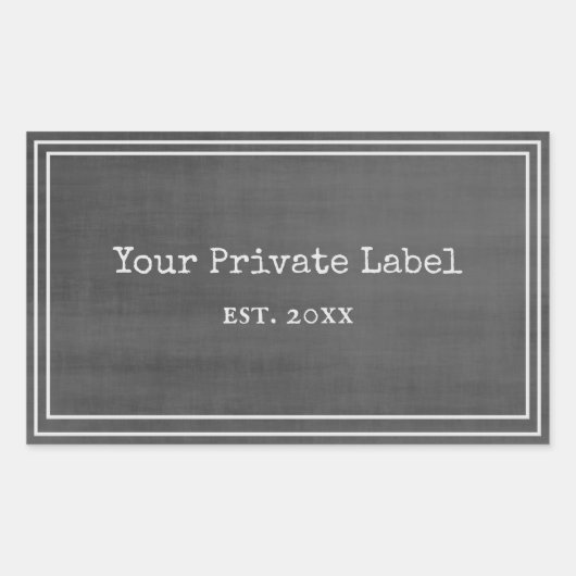 Black Chalkboard Stil Ihre privaten Label Sticker (Vorderseite)