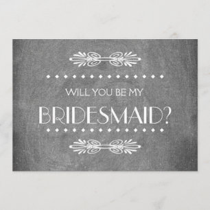 Black ChalkBoard Werden Sie meine Bridesmaid Einladung