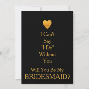 Black Chalkboard wirst du meine Bridesmaid sein Einladung