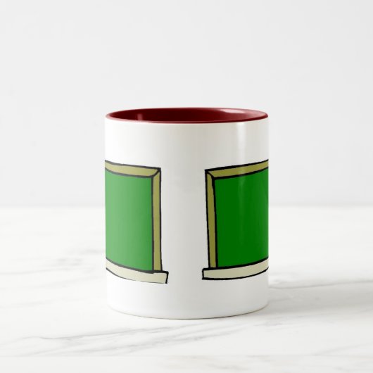 Black Chalkboard Zweifarbige Tasse (Mittel)