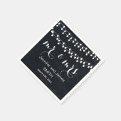 Black Challkboard Wedding Confetti Gold Glitzer Serviette (Ecke)