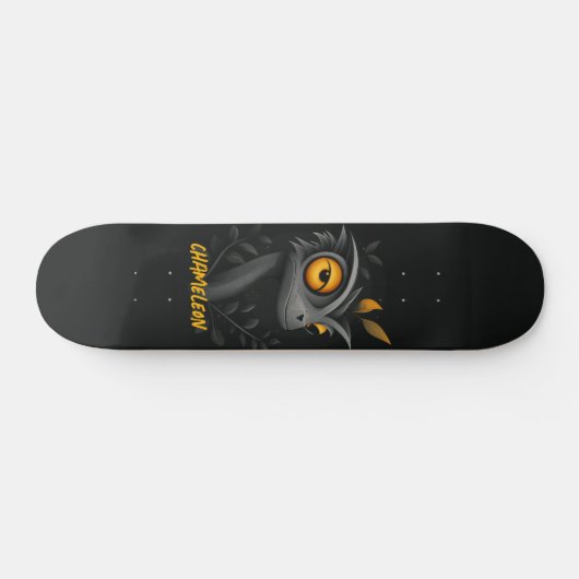 Black Chameleon Personalisiert Skateboard (Horizontal)