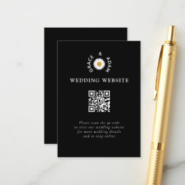 Black | Chamomile Wedding Begleitkarte