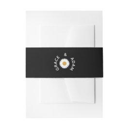 Black | Chamomile Wedding Einladungsbanderole