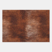 Black Champagne Gold Brown Cowhide Geschenkpapier Set (Vorderseite 3)