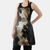 Black Champagne Gold Cowboy Cowgirl Cowhide Schürze (InSitu)