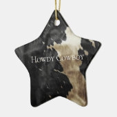 Black Champagne Gold Cowhide Keramik Ornament (Links)