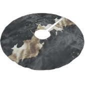 Black Champagne Gold Cowhide Polyester Weihnachtsbaumdecke (Schrägansicht)