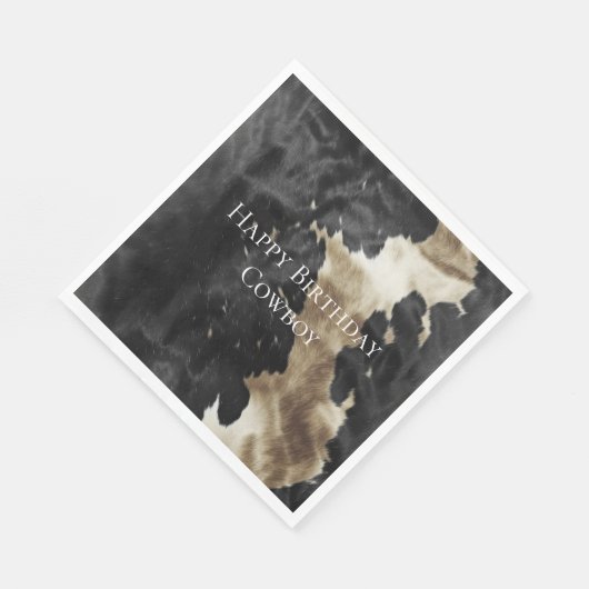 Black Champagne Gold Cowhide Serviette (Ecke)