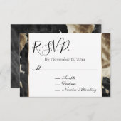 Black Champagne Gold Cowhide UAWG Begleitkarte (Vorne/Hinten)