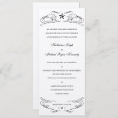 Black & Champagne Lone Star Hochzeit Einladungen (Vorne/Hinten)