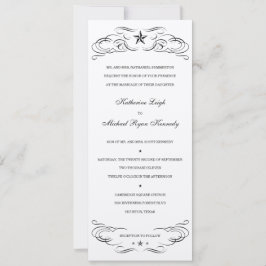 Black & Champagne Lone Star Hochzeit Einladungen