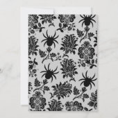 Black Chandelier & Damask Einladung zur Hochzeit (Rückseite)