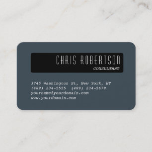 Black Charcoal Business Card an der abgerundeten E Visitenkarte