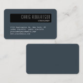 Black Charcoal Business Card an der abgerundeten E Visitenkarte (Vorne/Hinten)