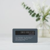 Black Charcoal Business Card an der abgerundeten E Visitenkarte (Stehend Vorderseite)