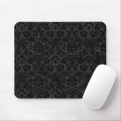 Black Charcoal Damask Mousepad (Mit Mouse)