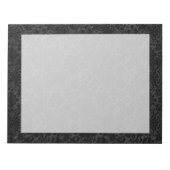 Black Charcoal Damask Notizblock (Vorderseite)