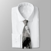 Black Charcoal Gray White Camouflage Neck Tie Krawatte (Gebunden)