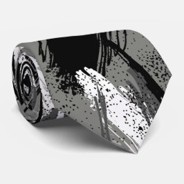 Black Charcoal Gray White Camouflage Neck Tie Krawatte