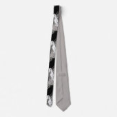 Black Charcoal Gray White Camouflage Neck Tie Krawatte (Rückseite)