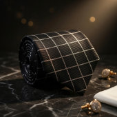 Black Checkered  Krawatte
