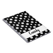 Black Cheerleader Pom Pom Muster Notizblock (Rechte Seite)