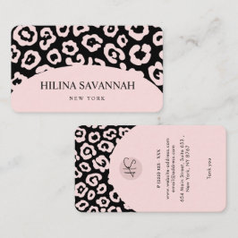 Black Cheetah Skin Business Card Visitenkarte