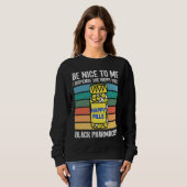 Black chemist pharmacist tech African American pha Sweatshirt (Vorne ganz)