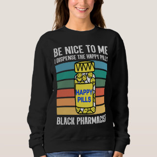Black chemist pharmacist tech African American pha Sweatshirt