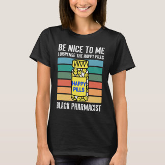 Black chemist pharmacist tech African American pha T-Shirt