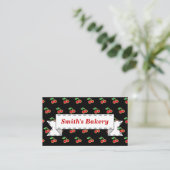Black Cherry Business Card Visitenkarte (Stehend Vorderseite)