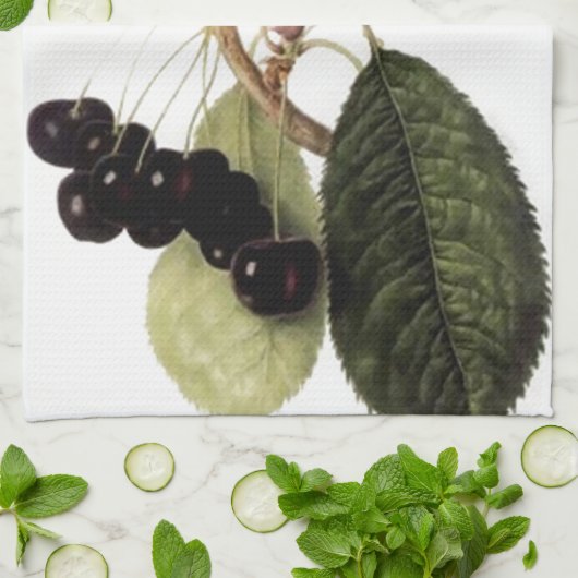 Black Cherry Kitchtuch Geschirrtuch (Gefaltet)