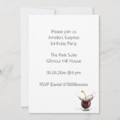 Black Cherry-Party Einladung (Rückseite)