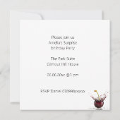 Black Cherry-Party Einladung (Rückseite)