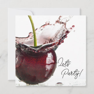 Black Cherry-Party Einladung