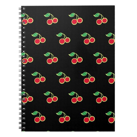 Black Cherry Retro School Journal Notebook Geschen Notizblock (Vorderseite)